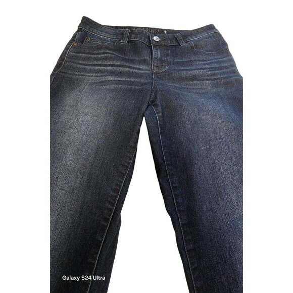 Jennifer Lopez Women's Straight Leg Jeans Size 6 Dark Wash Denim Low Rise - Picture 4 of 10